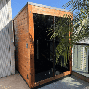 sauna finlandesa em madeira