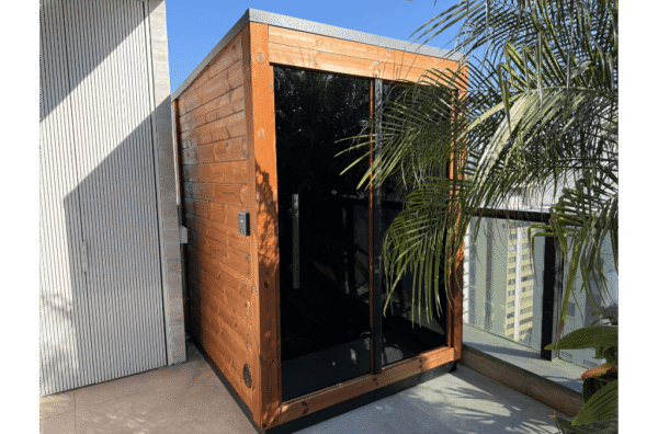 sauna finlandesa em madeira