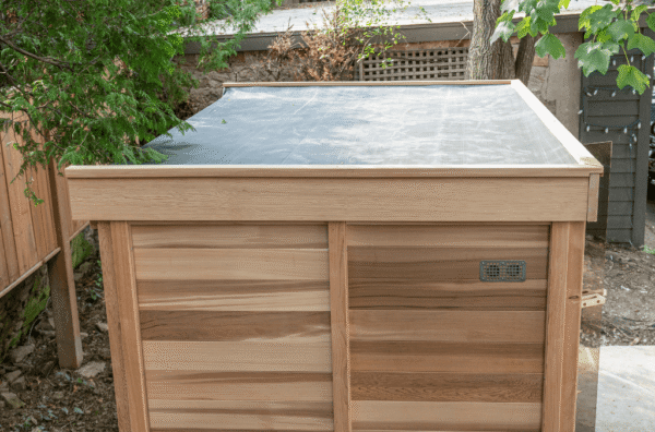 telhado sauna seca em madeira
