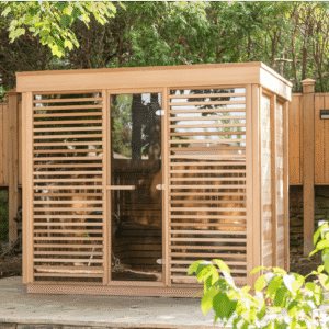 sauna finlandesa em madeira