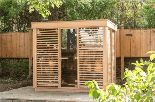 sauna finlandesa em madeira
