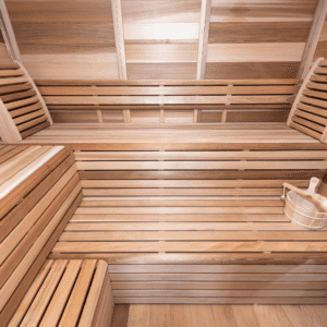 sauna finlandesa em madeira
